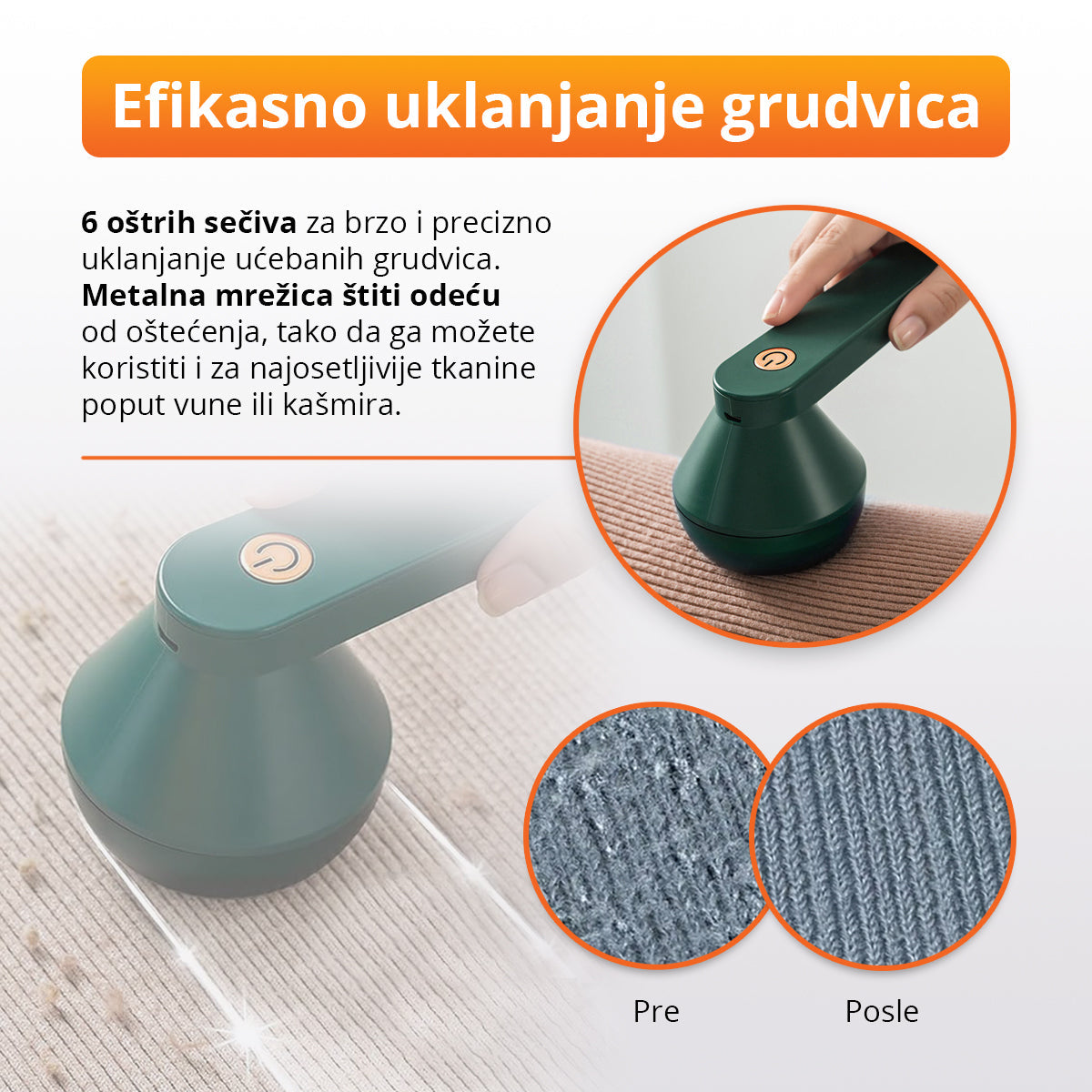 FuzzBuster - Uređaj za uklanjanje ućebanih grudvica sa odeće