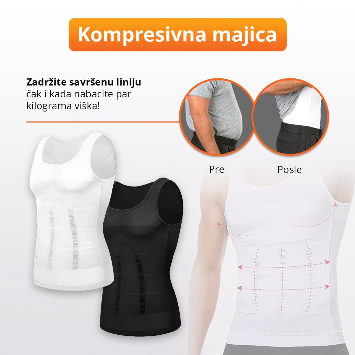 SlimLine - Kompresivna majica za savršen struk