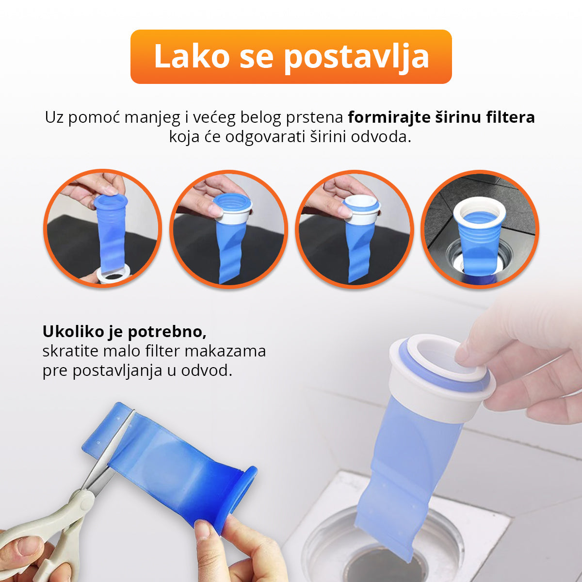 AntiSmell - Filter protiv neprijatnih mirisa iz odvoda (4 komada)