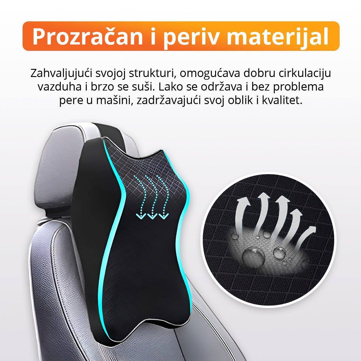 CarPillow - Ergonomski jastuk za auto sedište
