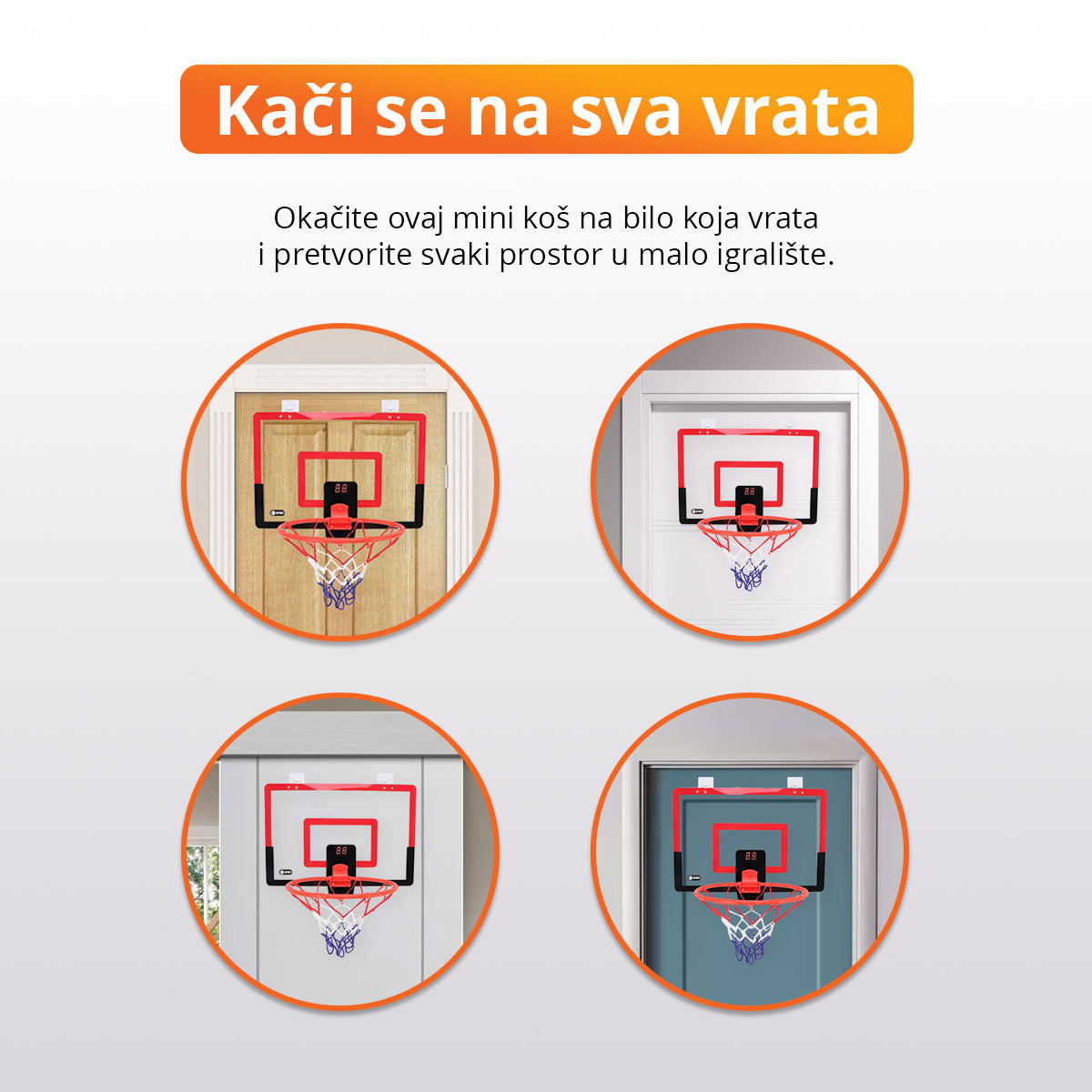 DoorHoop - Sobni koš sa digitalnim brojačem poena