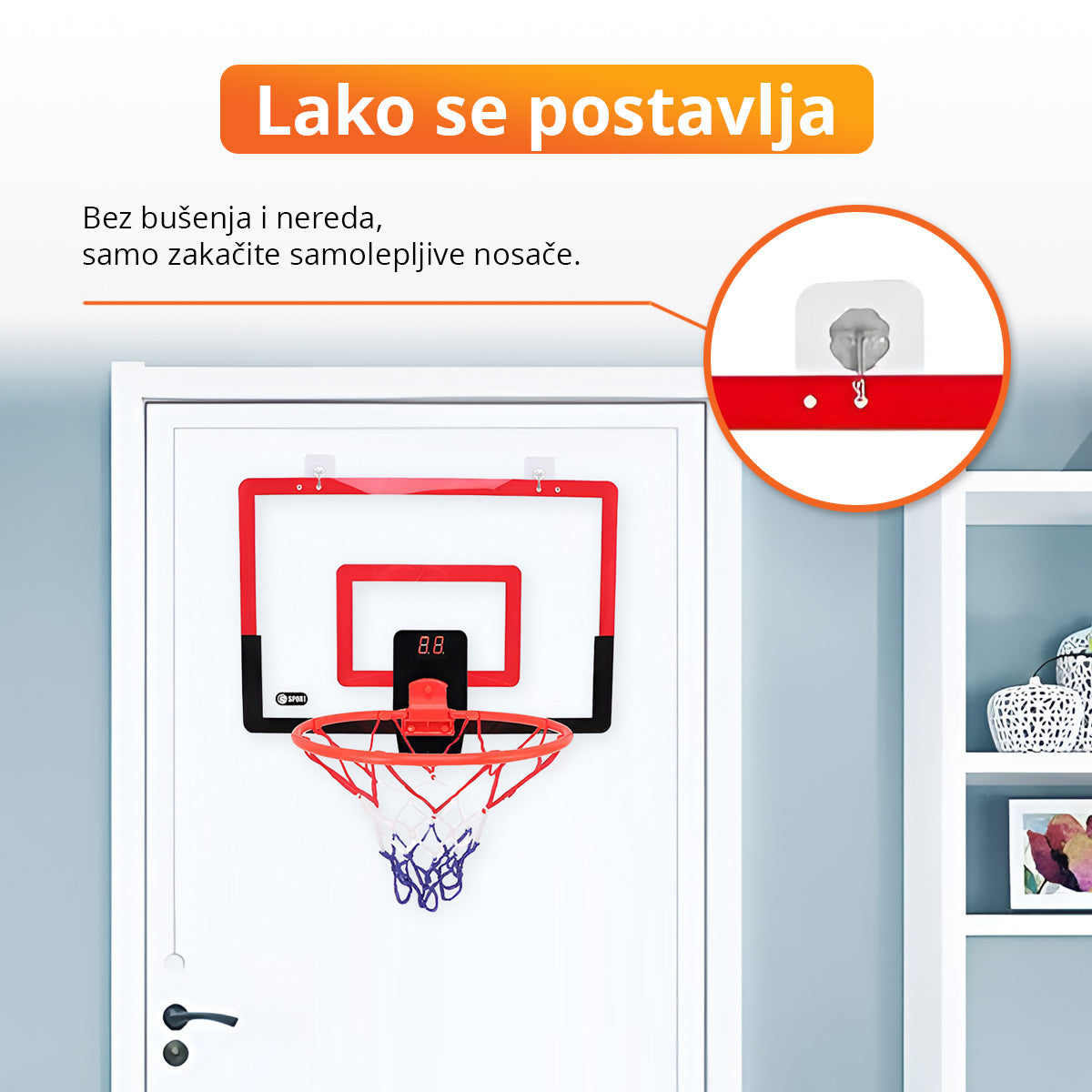 DoorHoop - Sobni koš sa digitalnim brojačem poena
