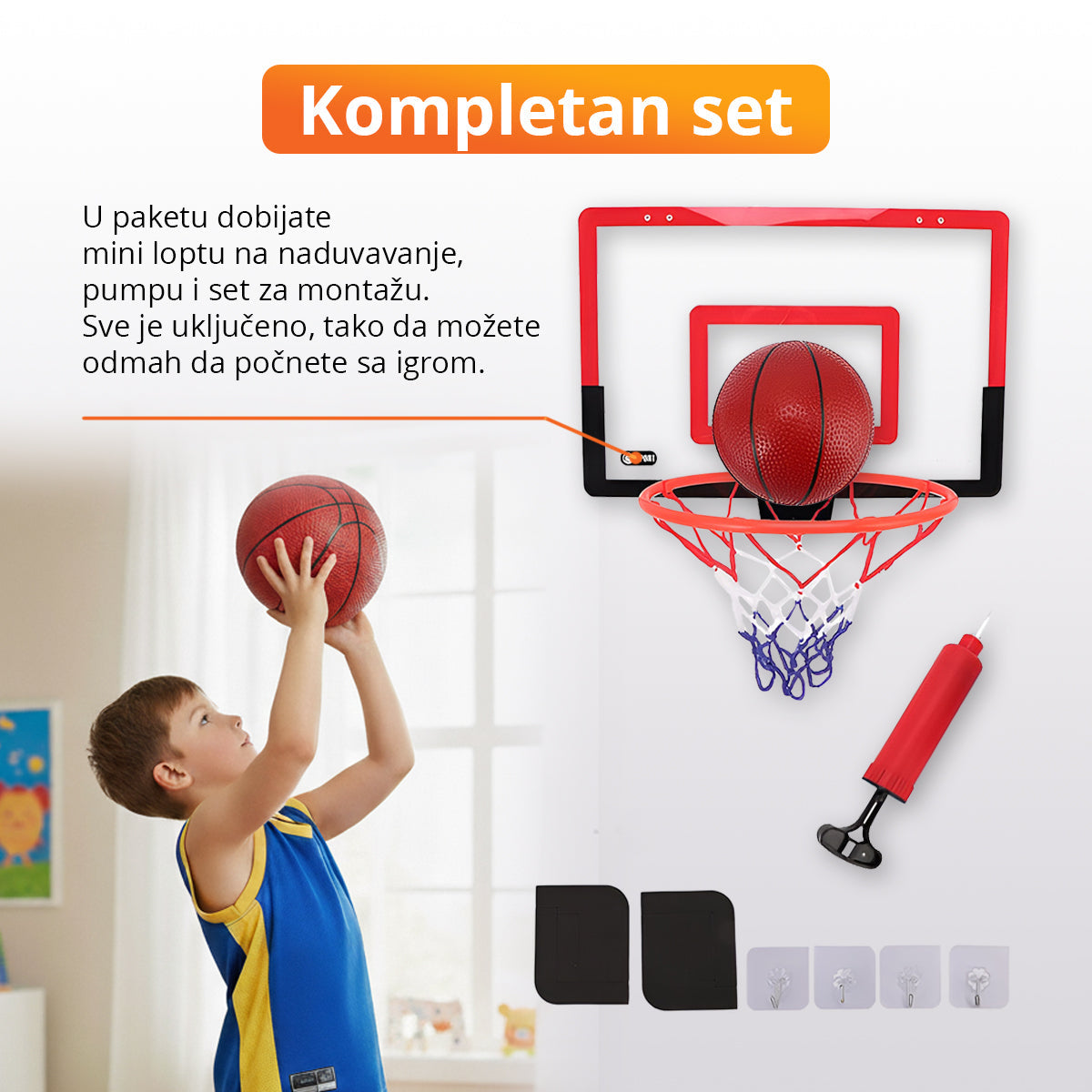 DoorHoop - Sobni koš sa digitalnim brojačem poena