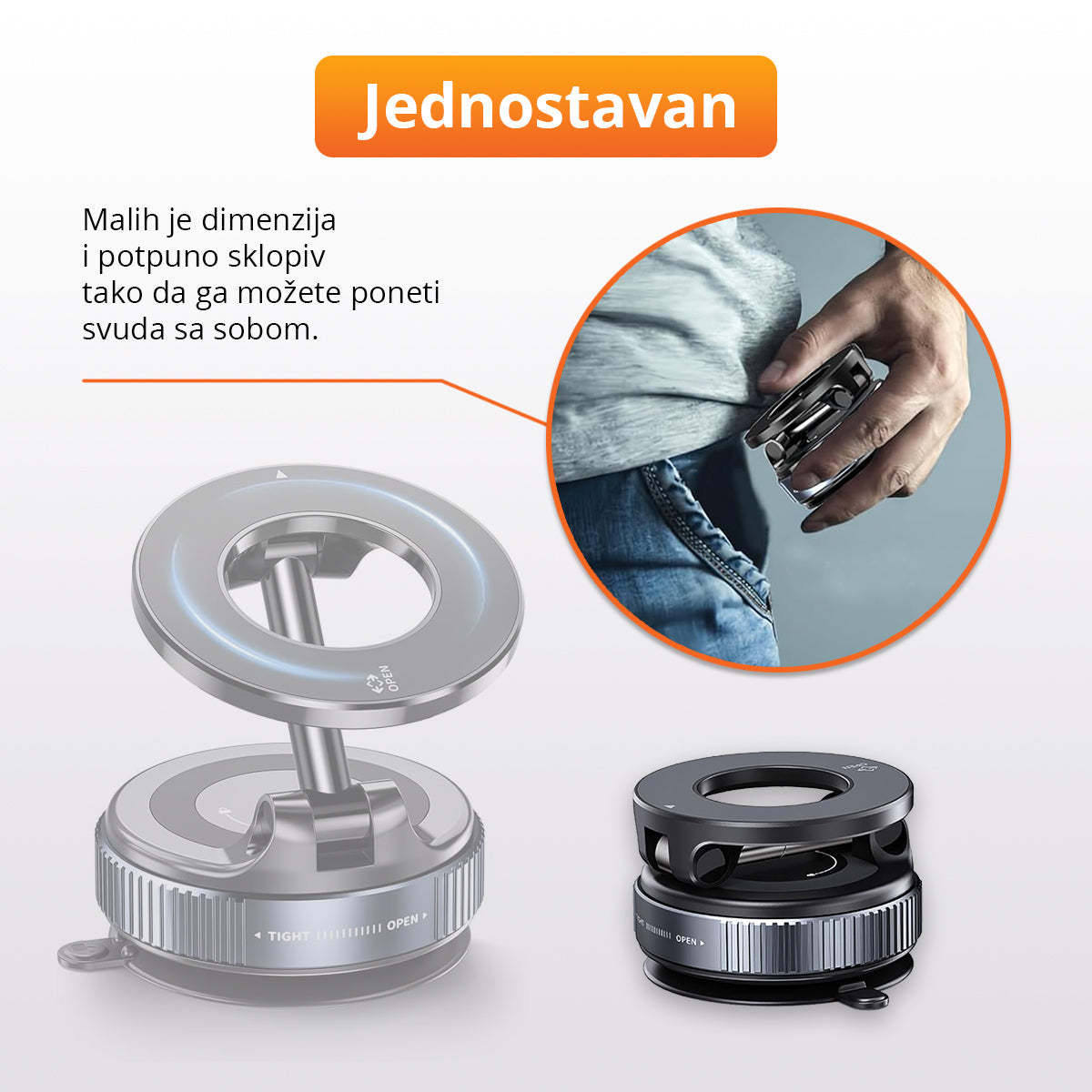 MagGrip - Magnetni vakuumski držač za telefon