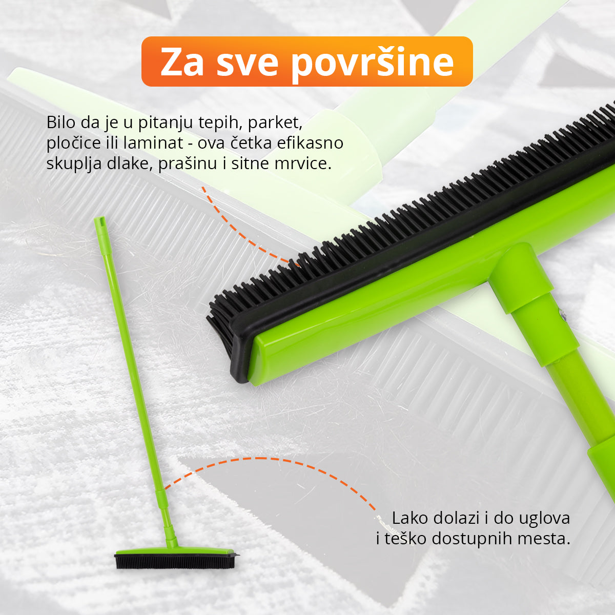 PawMop - Silikonska četka za dlake iz tepiha