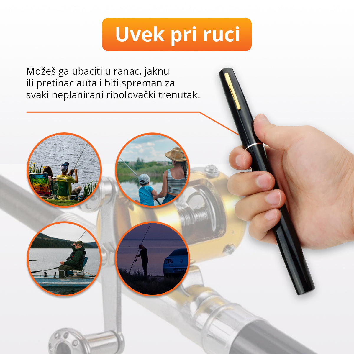 PocketRod - Mini sklopivi štap za pecanje sa mašinicom