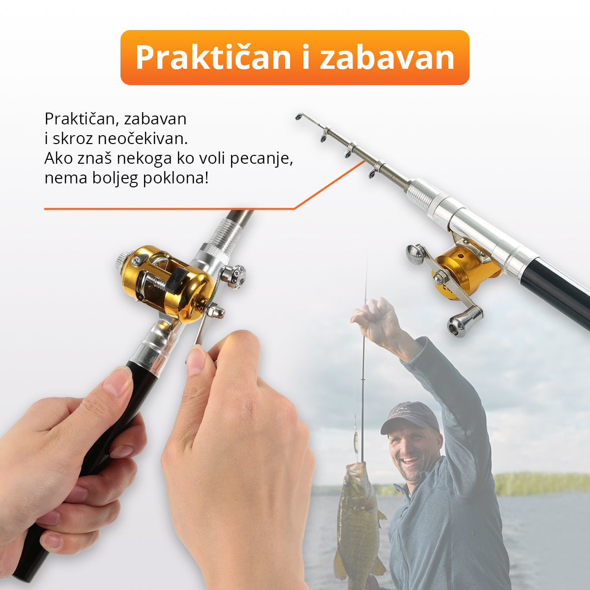 PocketRod - Mini sklopivi štap za pecanje sa mašinicom