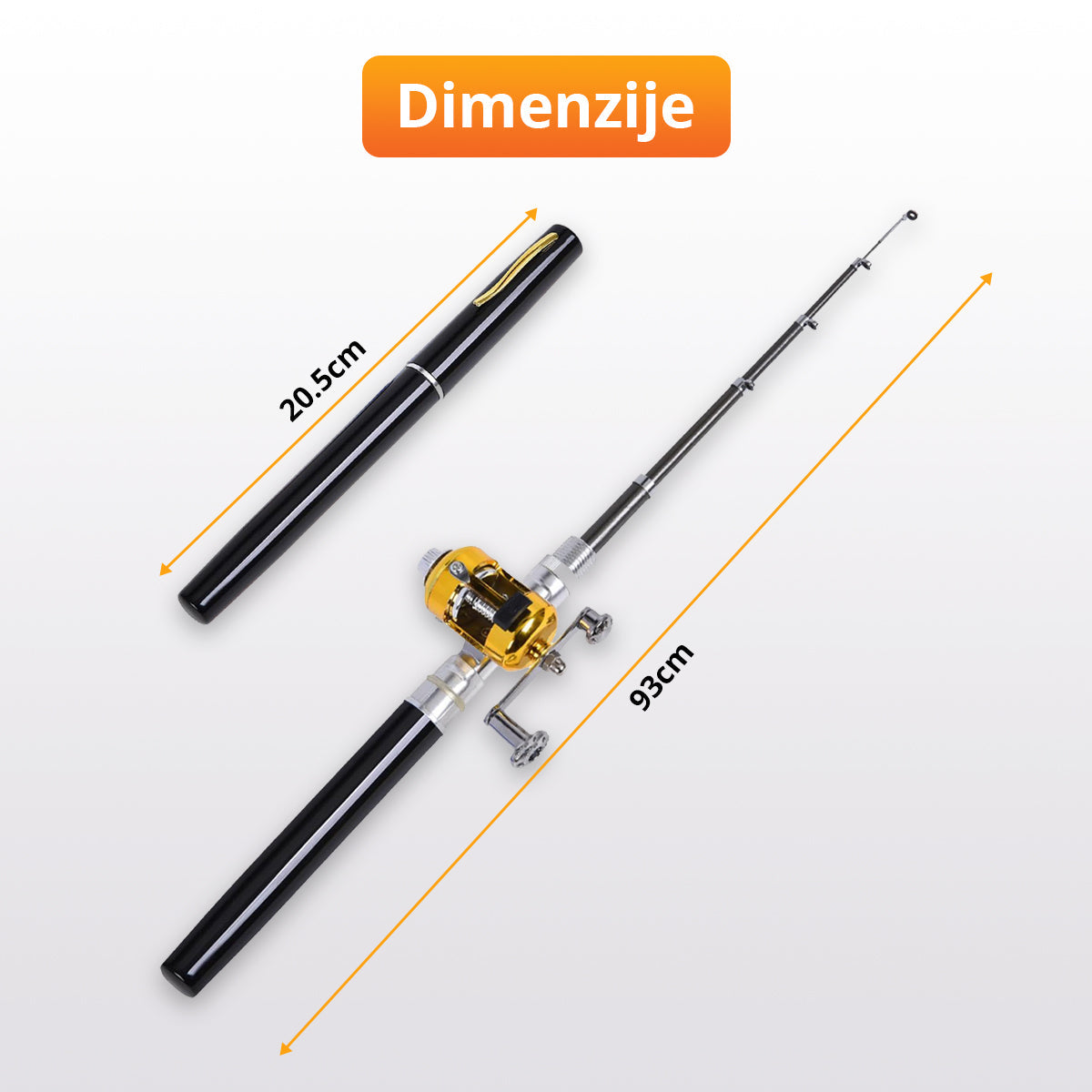 PocketRod - Mini sklopivi štap za pecanje sa mašinicom