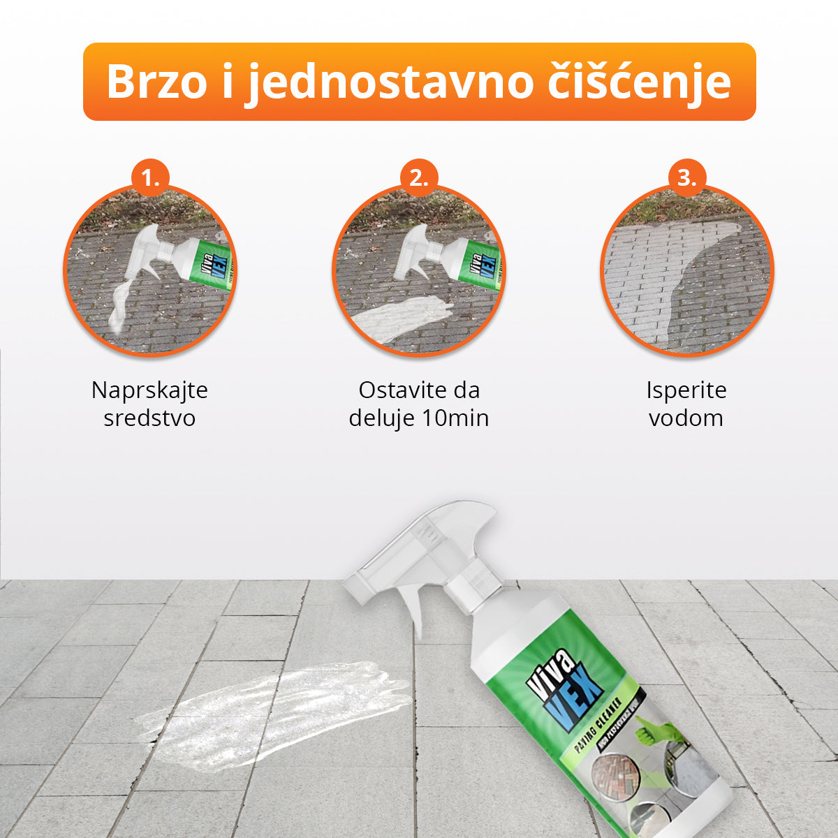 VivaVex - Sredstvo za čišćenje jake prljavštine sa betona i pločica (500ml)